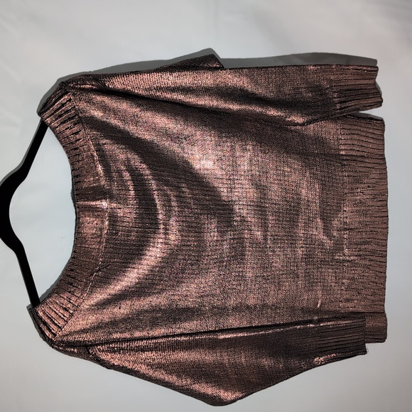 superdown Shiny Rose Off-the-Shoulder Sweater - Picture 4 of 9